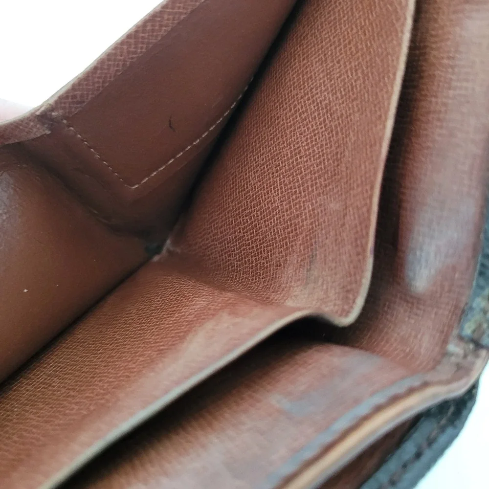 Louis Vuitton Monogram Canvas Elise Trifold Wallet Brown M61654 Vintage Men Wome